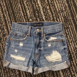 Aeropostale Blue Distressed Jean Shorts